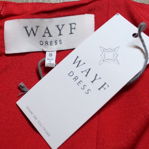 WAYF Red Wide-Leg Jumpsuit with Spaghetti Straps – NWT – Size Small - Picture 3 of 5